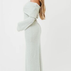 Nora Knit Maxi Dress in Seafoam- Bump friendly